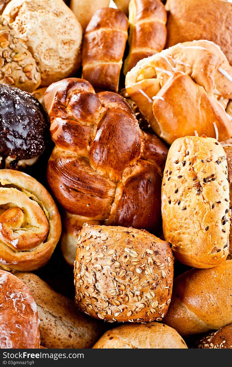 Assortment of freshly baked bread. Assortment of freshly baked bread