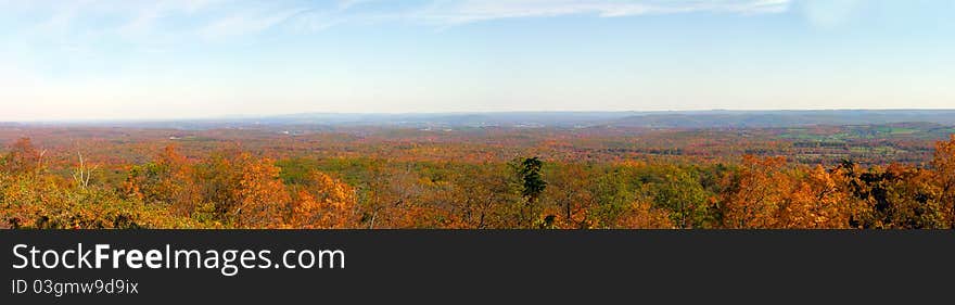 Panoramic of valleys and mountains