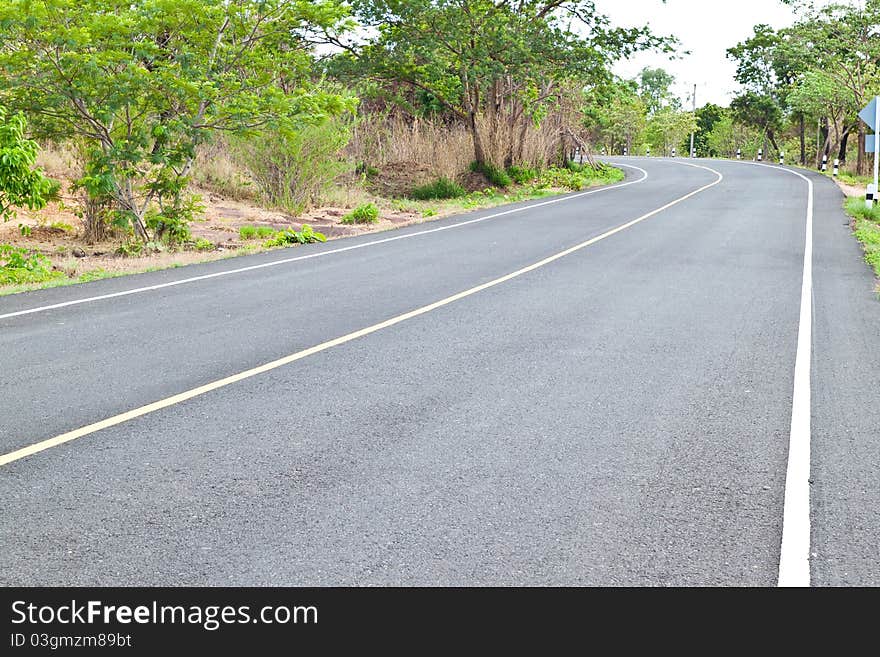 The Road In Countryside Thailand