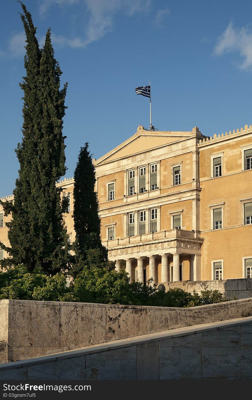 Building of the Greek Parliament in Athens.