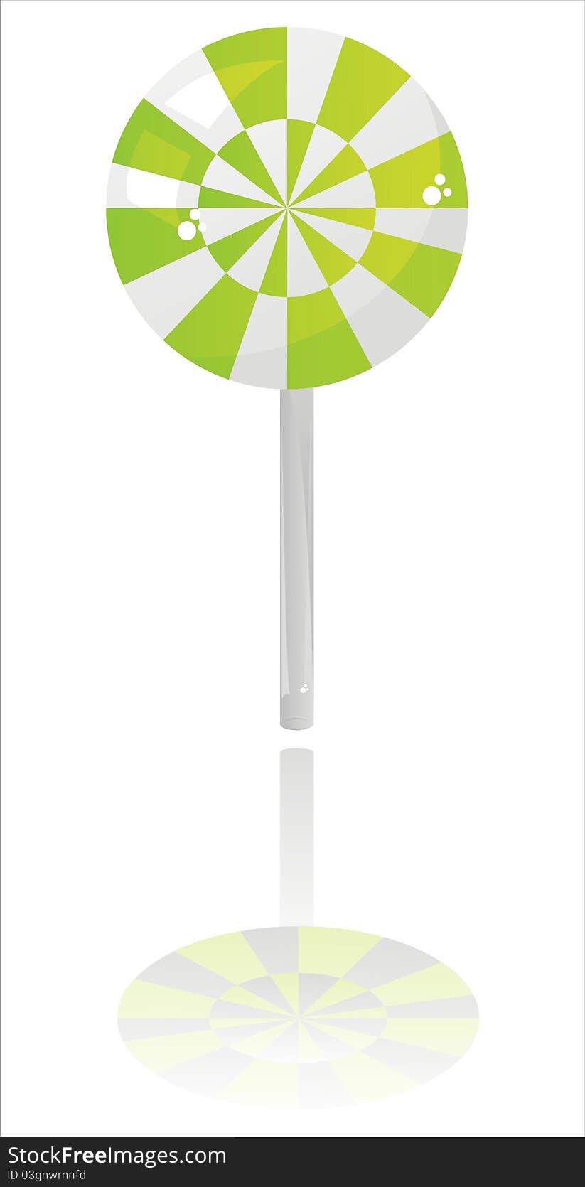 Glossy lollipop isolated on white