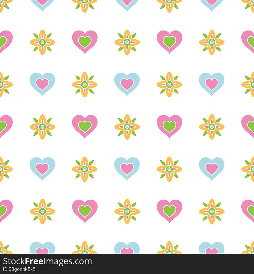 Hearts and flowers