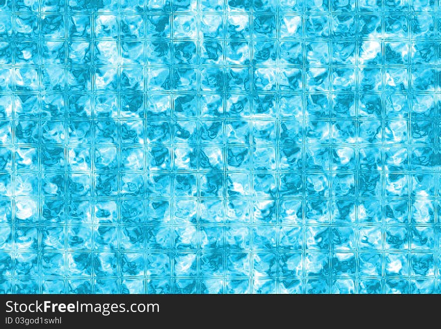 Blue glass wall as a background or texture. Blue glass wall as a background or texture