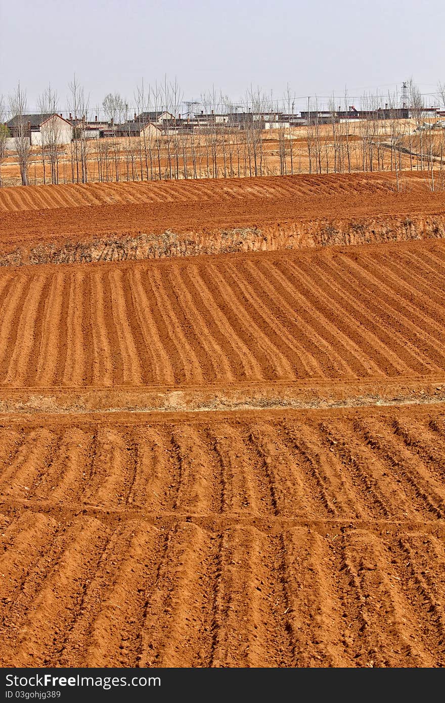 The fields began to plowing in spring. The fields began to plowing in spring.