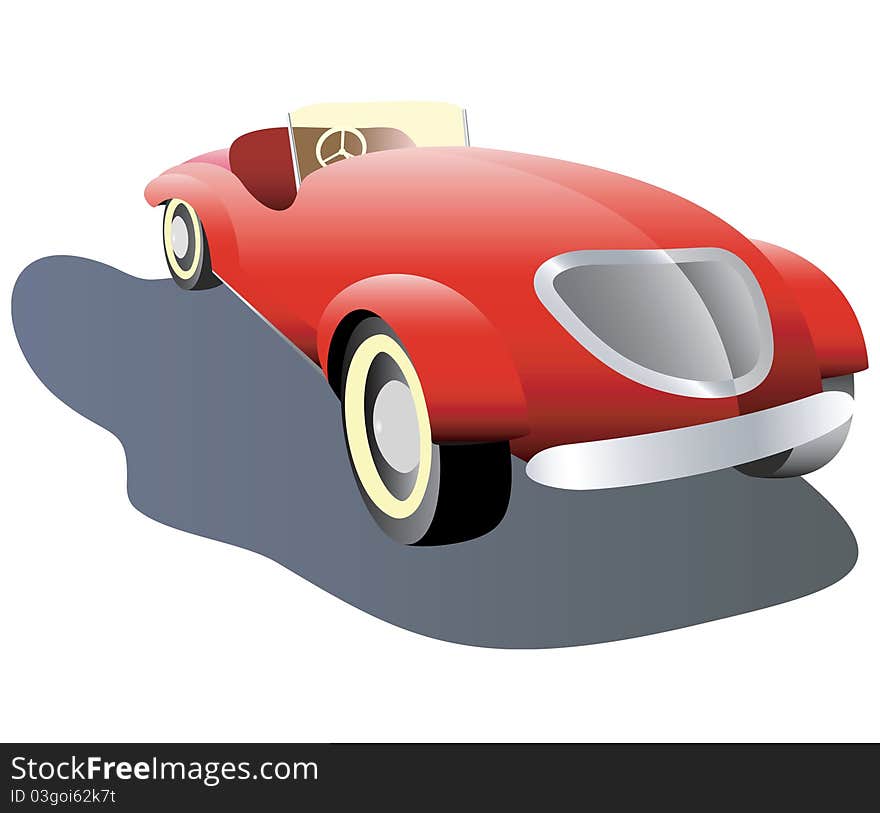 Background with retro car illustration. Background with retro car illustration.