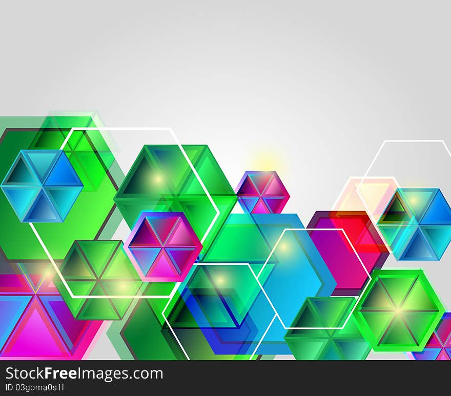 Bright business background with multicolor shapes. Bright business background with multicolor shapes