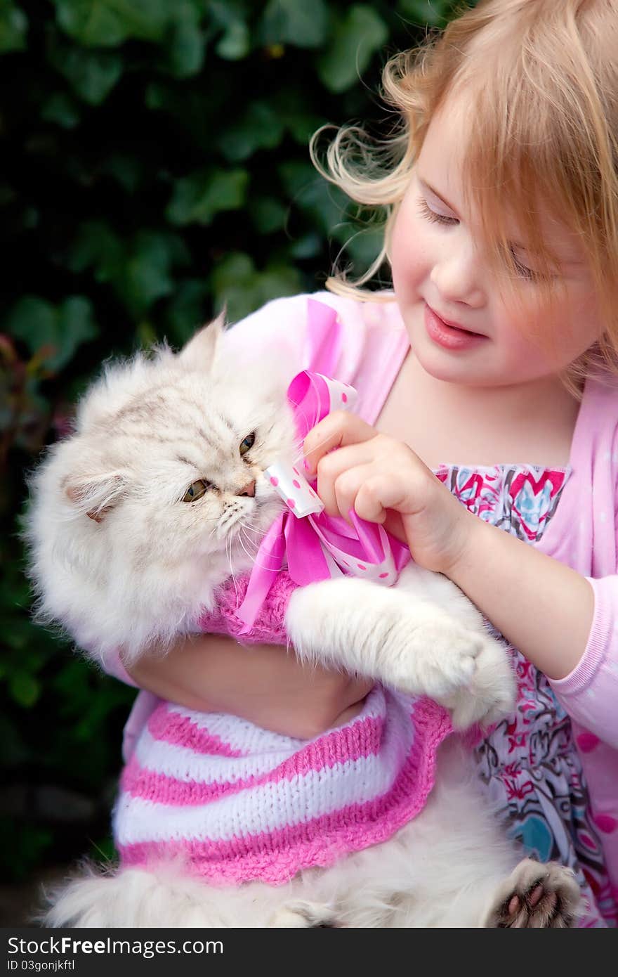 Cat and girl