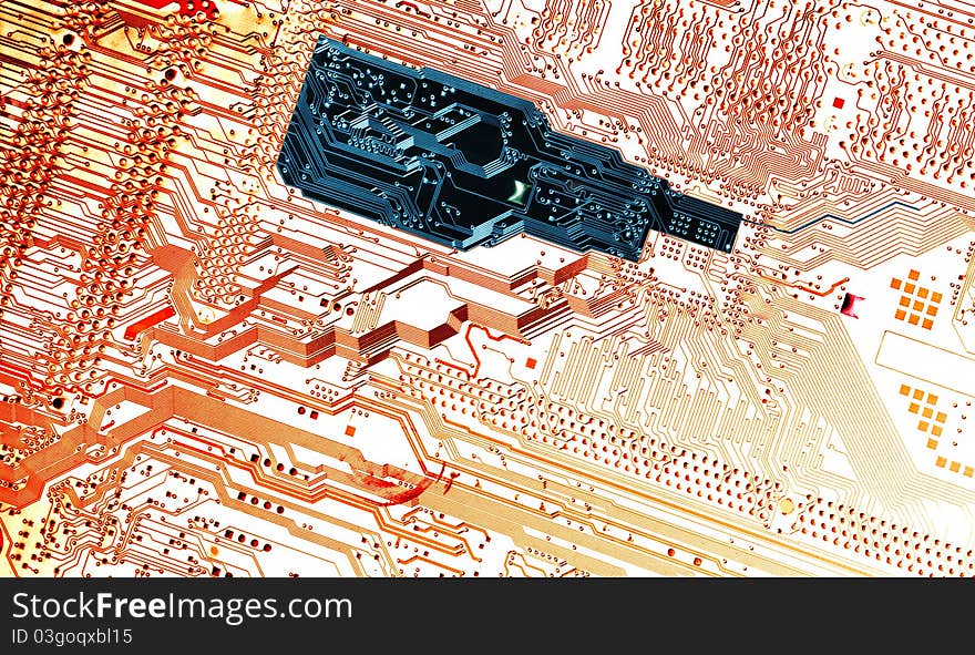 Computers mother-board, circuit-board, digital highways. Computers mother-board, circuit-board, digital highways