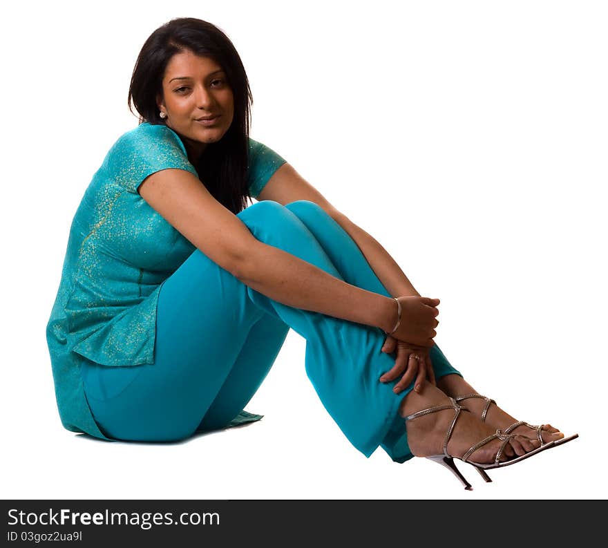 A beautiful asian girl isolated on a white background. A beautiful asian girl isolated on a white background.