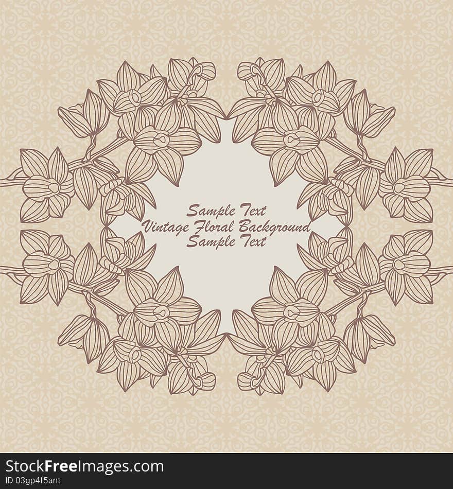 Vintage  which consist of ornate patterns. Vector illustration