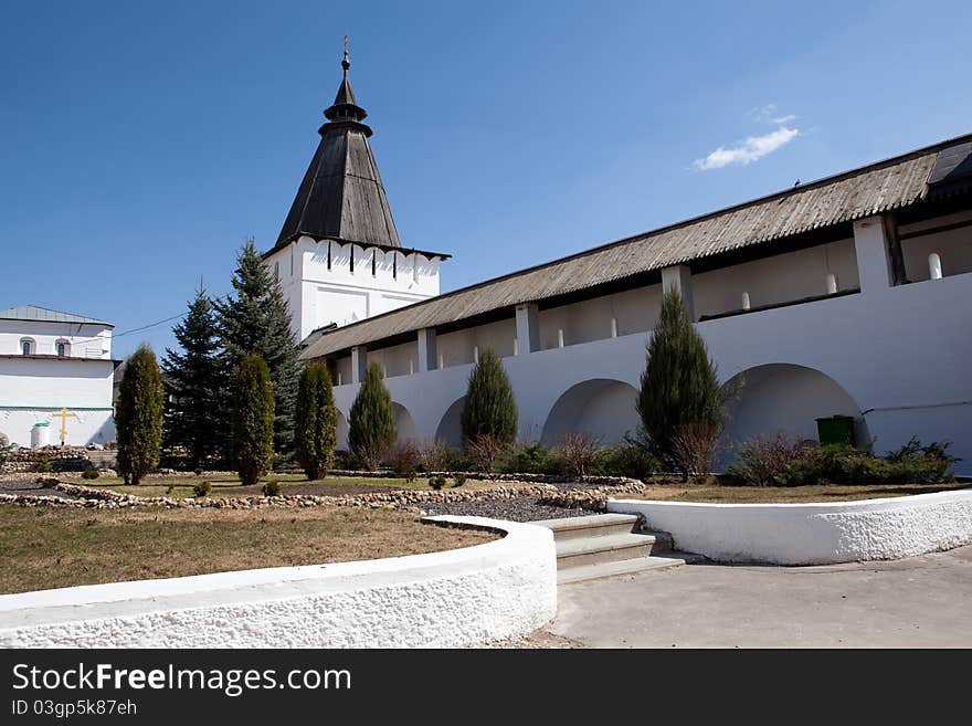 A view of main building of Pafnutiyev Monastery. Russia.