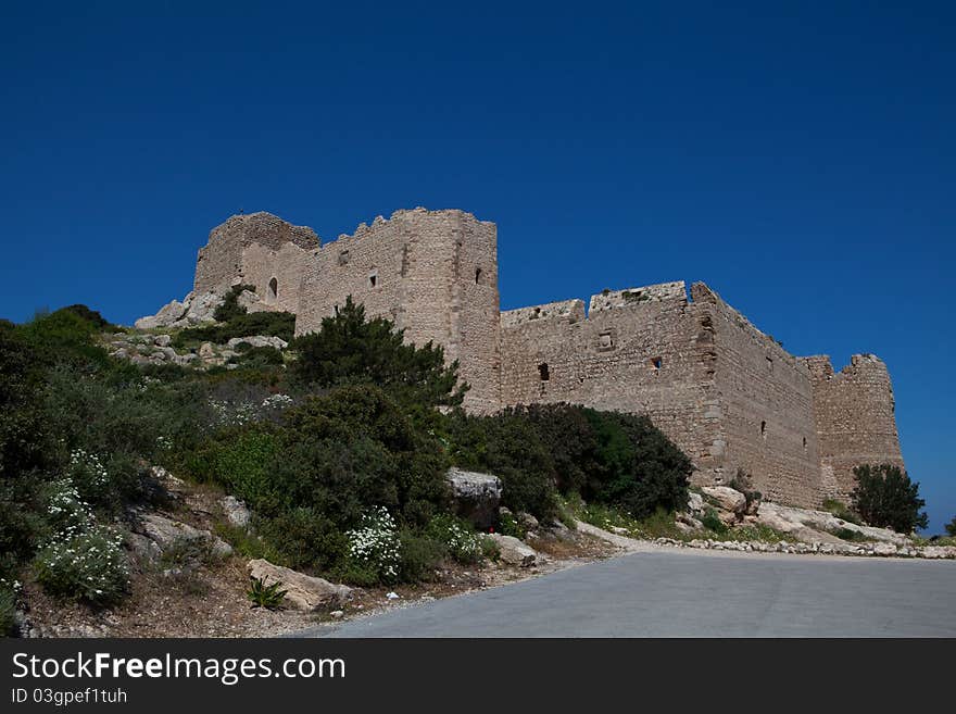 Kritinia castle rhodes island greece