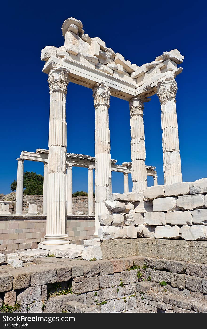 Ancient temple of Trajan, Bergama, Turkey