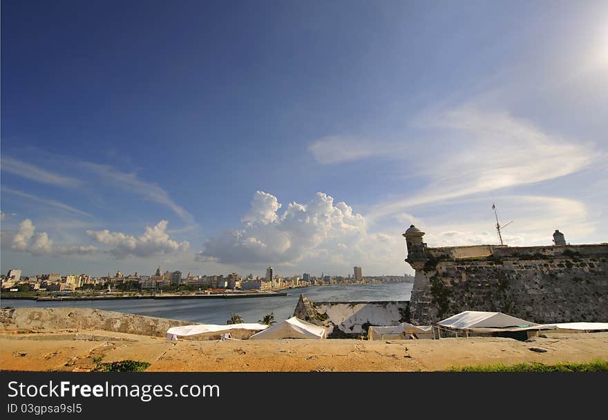 Havana Bay Entrance From El Morro Fortress