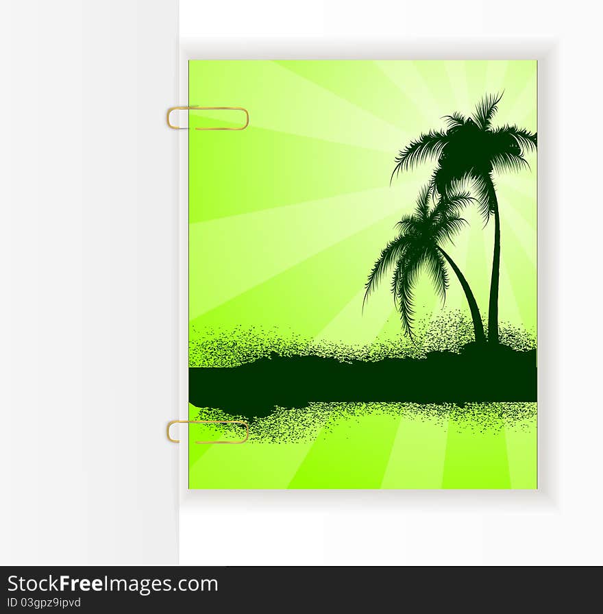 Background With The Palm Trees