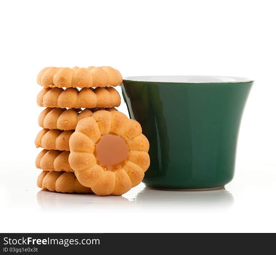 Some cookies isolated on a white background. Some cookies isolated on a white background