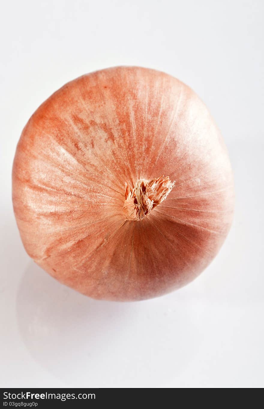 Onions on a white plate