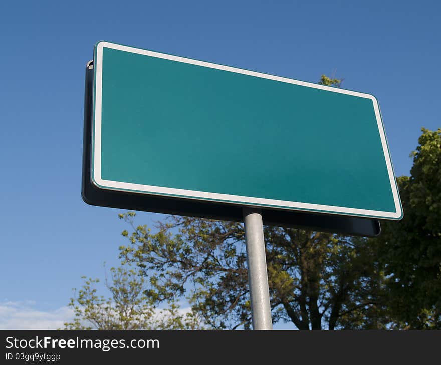 Wayside array name of the town at one of the intersections in the sky and trees. Wayside array name of the town at one of the intersections in the sky and trees