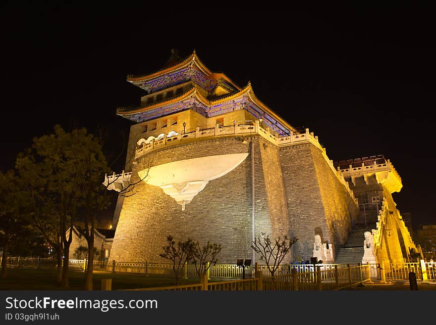 Qianmen (Front Gate) is the colloquial name for Zhengyangmen (meaning gate of the zenith Sun), a gate in Beijing's historic city wall. The gate is situated to the south of Tiananmen Square and once guarded the southern entry into the Inner City. Although much of Beijing's city walls were demolished, Qianmen remains an important geographical marker of the city. The city's central north-south axis p. Qianmen (Front Gate) is the colloquial name for Zhengyangmen (meaning gate of the zenith Sun), a gate in Beijing's historic city wall. The gate is situated to the south of Tiananmen Square and once guarded the southern entry into the Inner City. Although much of Beijing's city walls were demolished, Qianmen remains an important geographical marker of the city. The city's central north-south axis p