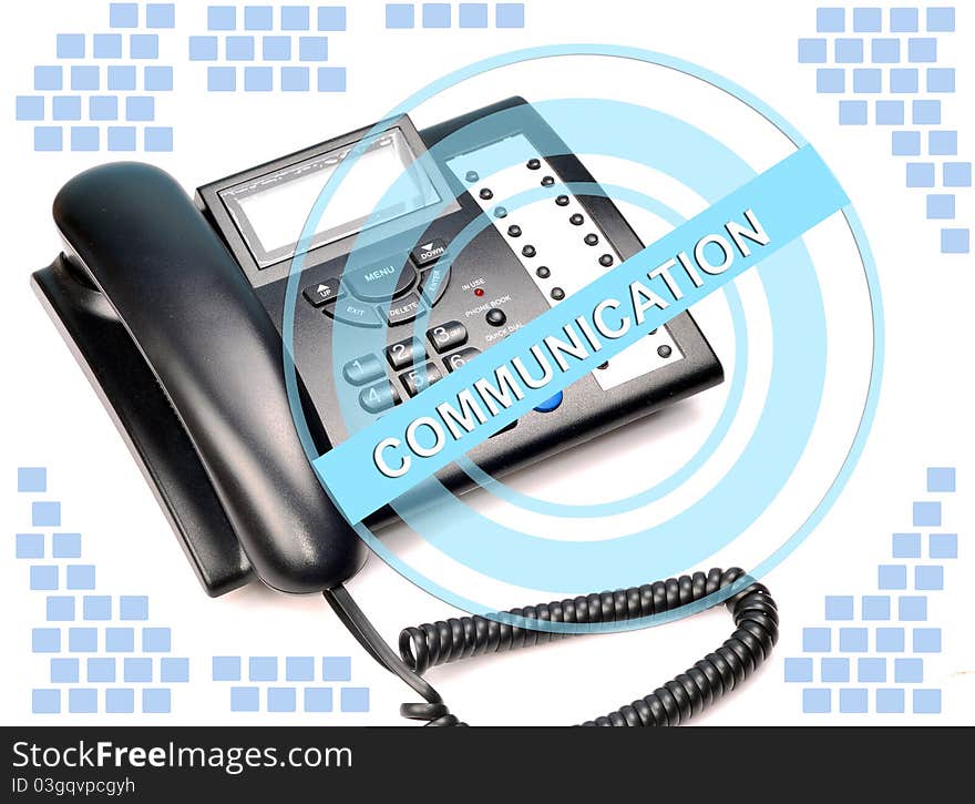 Concept image of phone communication.