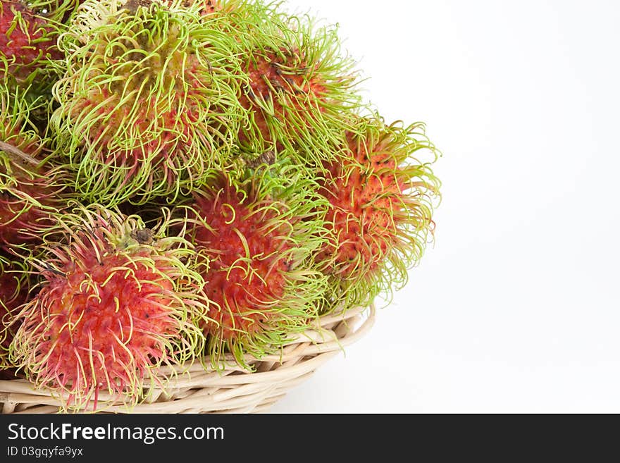 Rambutans in a basket