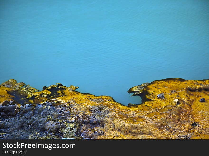 Abstract imgae of geothermal lake hot spring