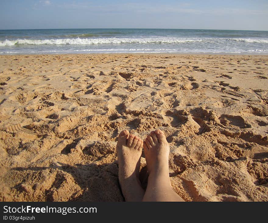 Resting at the beach