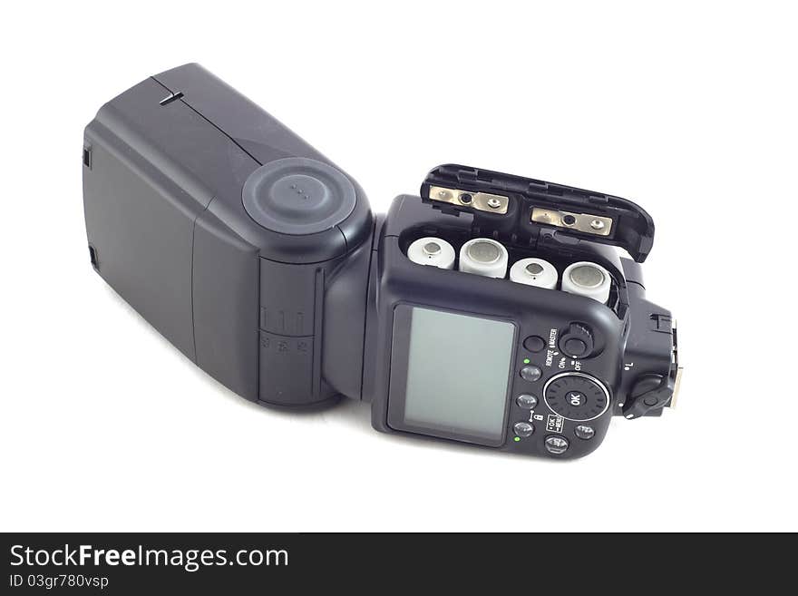 Top camera flash for photographer. Top camera flash for photographer