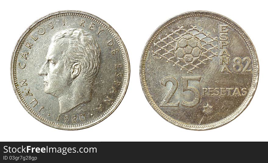 Retro coin of spain