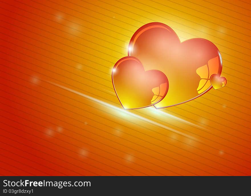 Abstract hearts. Vector illustration 1. Abstract hearts. Vector illustration 1