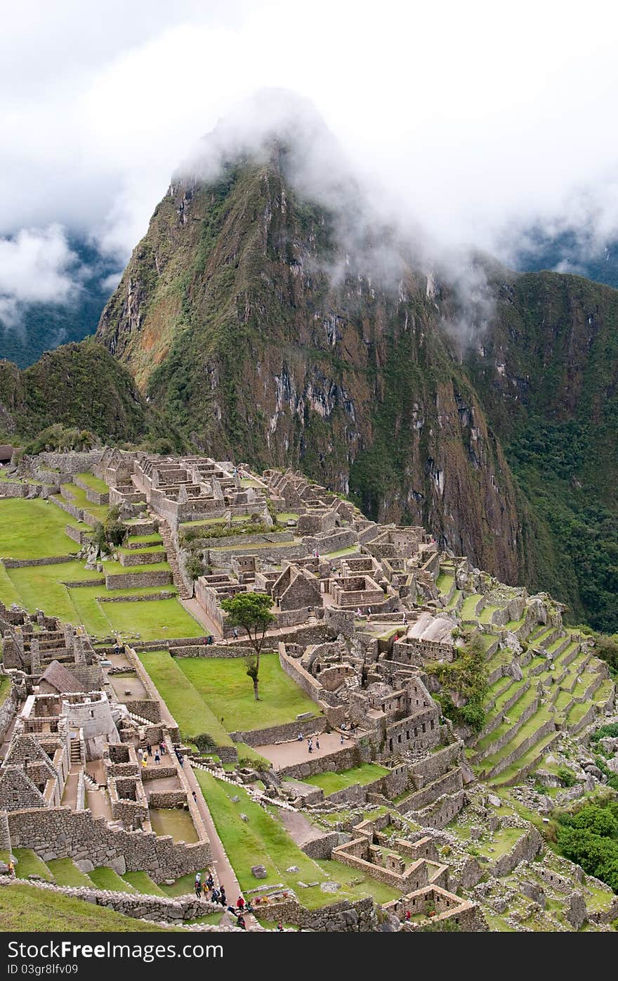 The picture of the Machu Picchu, Peru