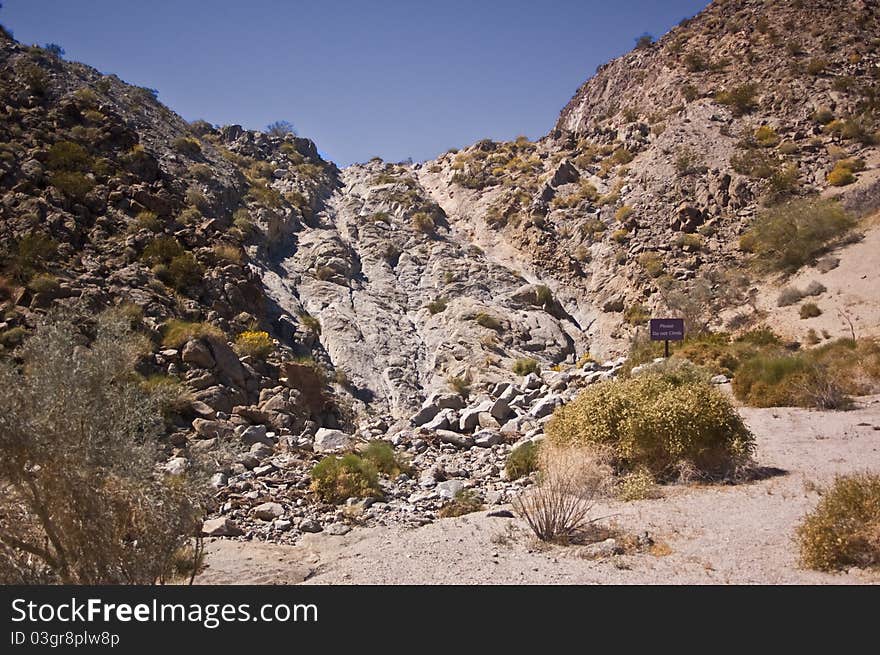 View of Mojave Desert near Palm Desert in California