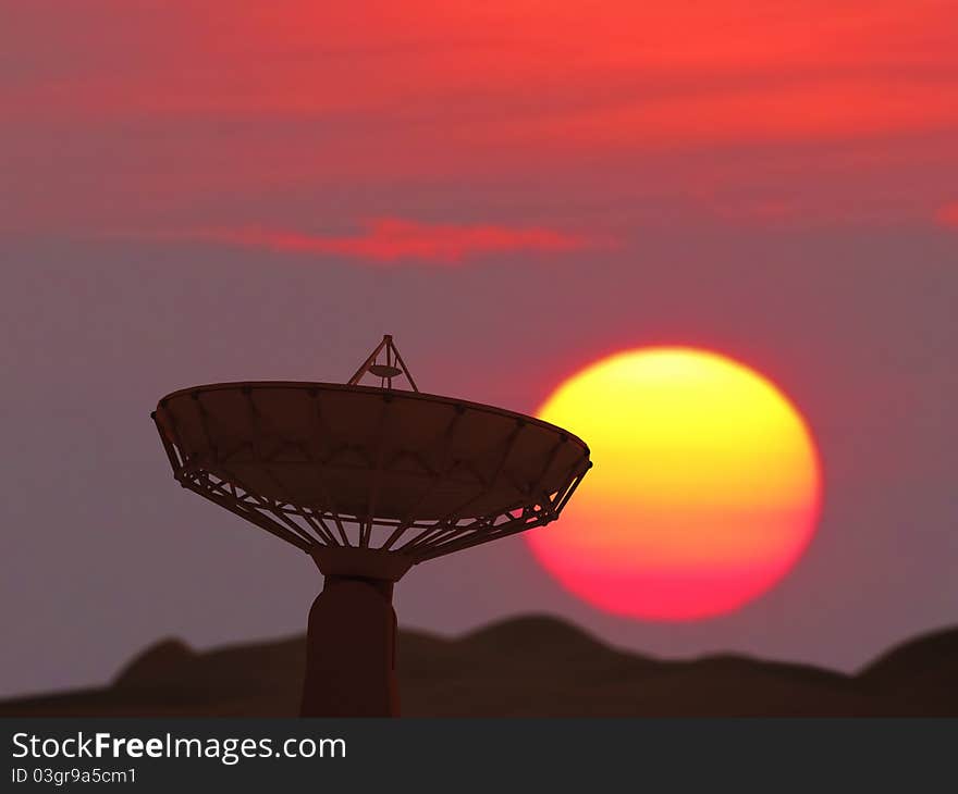 Radar against the sunny sky