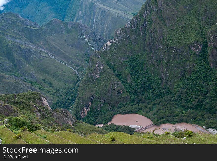 The picture of the Machu Picchu place of interest, Peru. The picture of the Machu Picchu place of interest, Peru