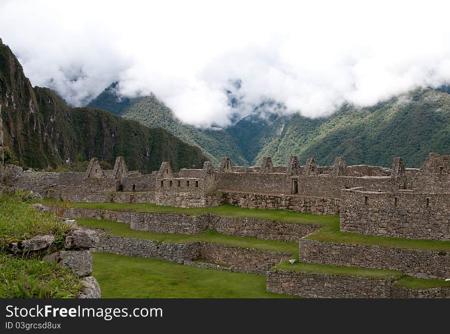 The picture of the Machu Picchu place of interest, Peru. The picture of the Machu Picchu place of interest, Peru