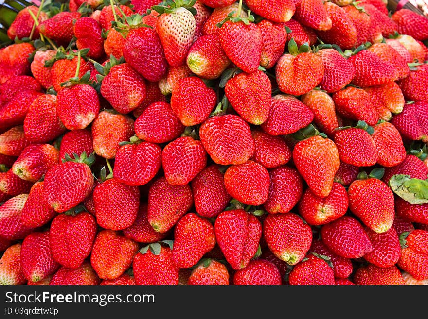 Fresh strawberry in the market