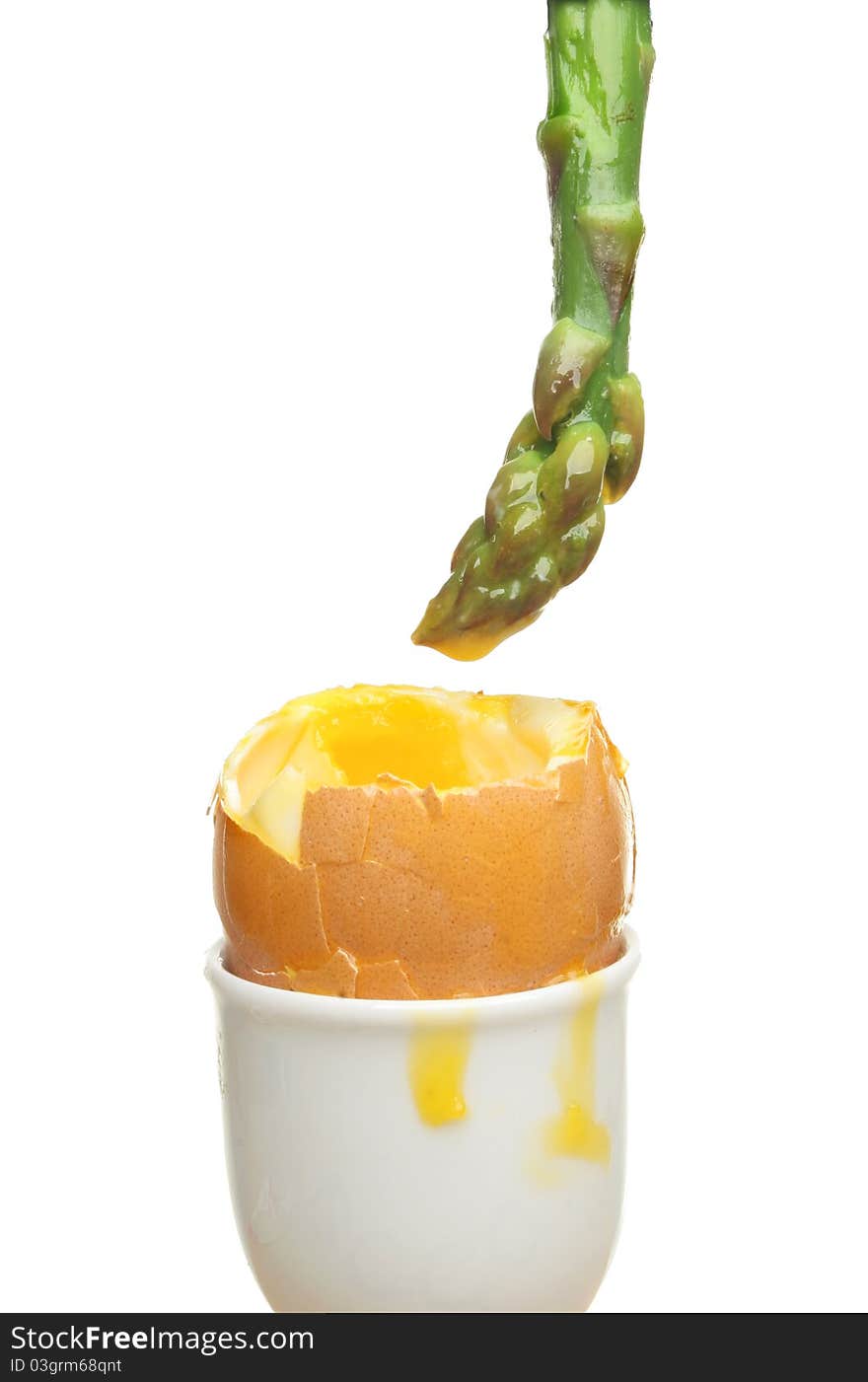 Asparagus and boiled egg