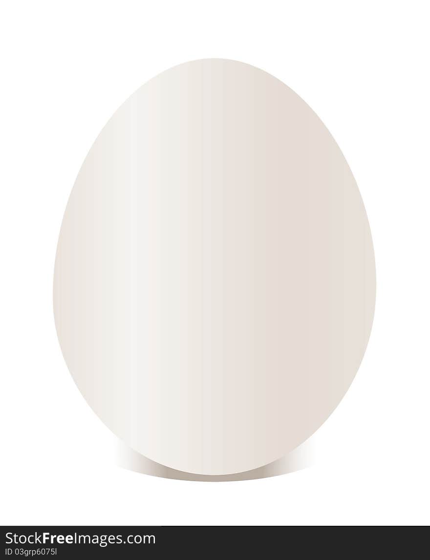 White egg, isolated object. Vector Illustration. White egg, isolated object. Vector Illustration