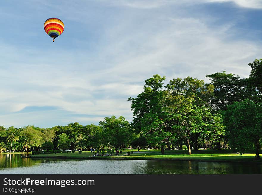 Balloon with blue sky in Thailand