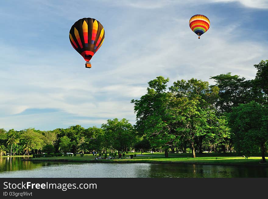 Balloon with blue sky