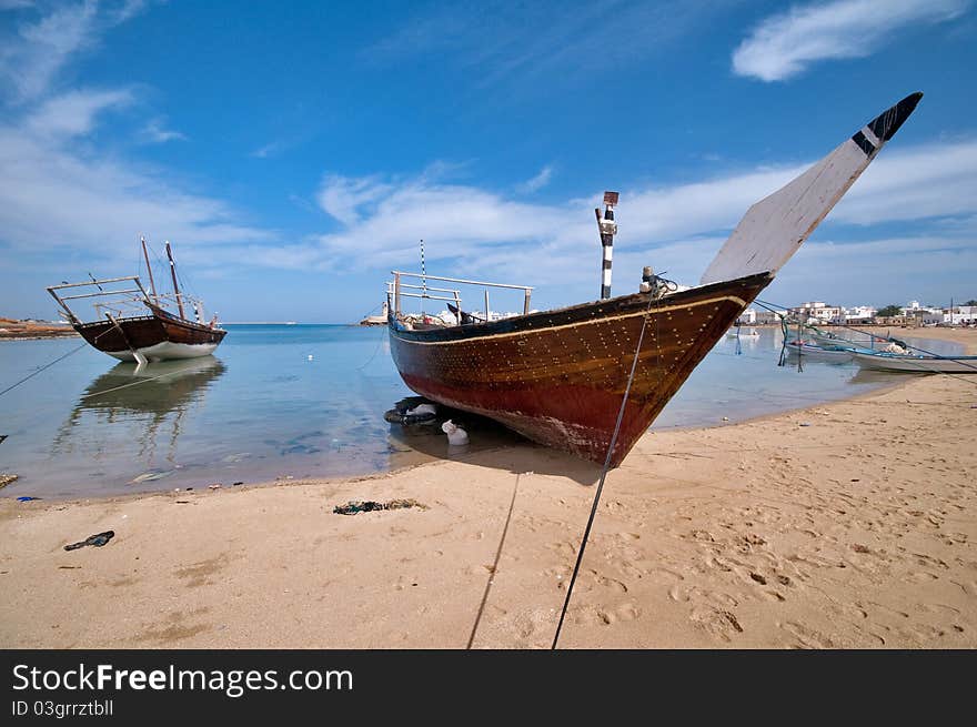 Fishing Boat & dows in Sur, Oman. Fishing Boat & dows in Sur, Oman