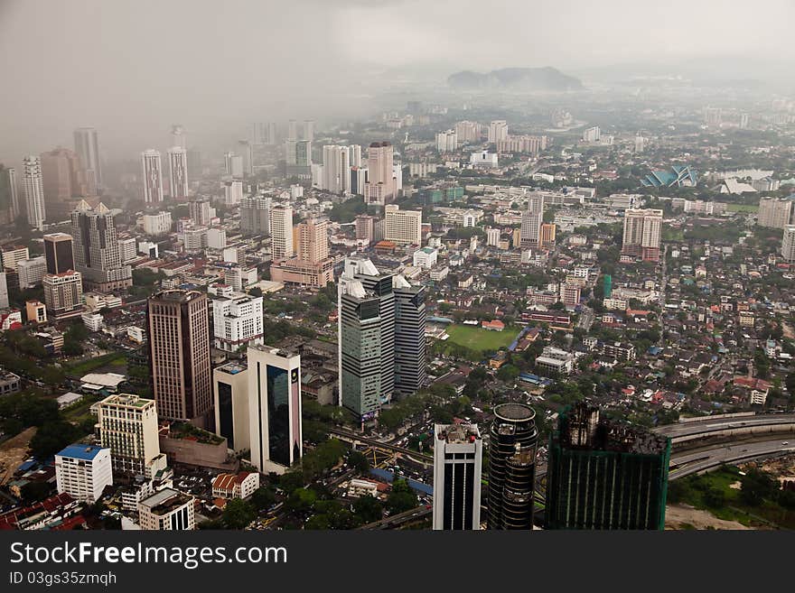 Kuala Lumpur birds eye view