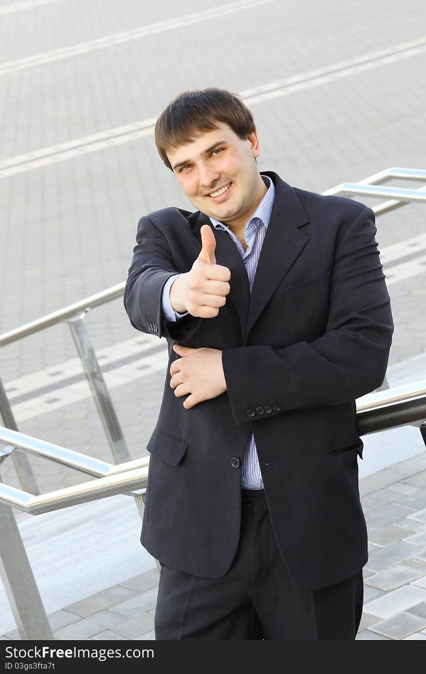 Businessman With Thumb Up