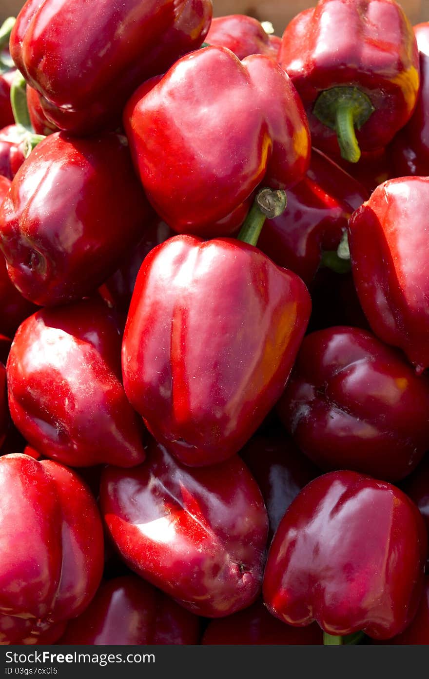 Peppers on the counter