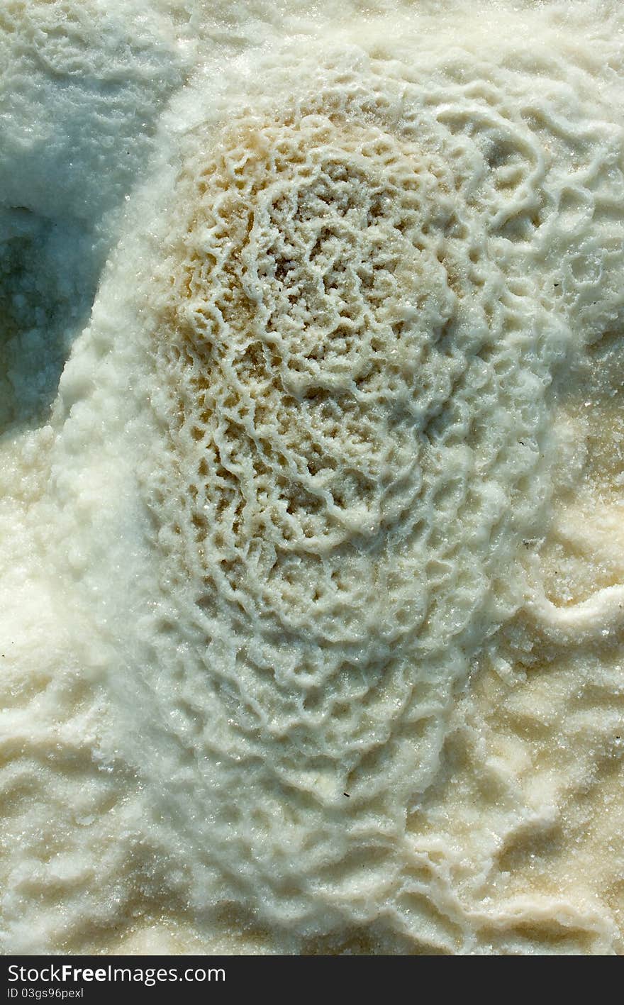 Close up of Salt of Dead sea Israel