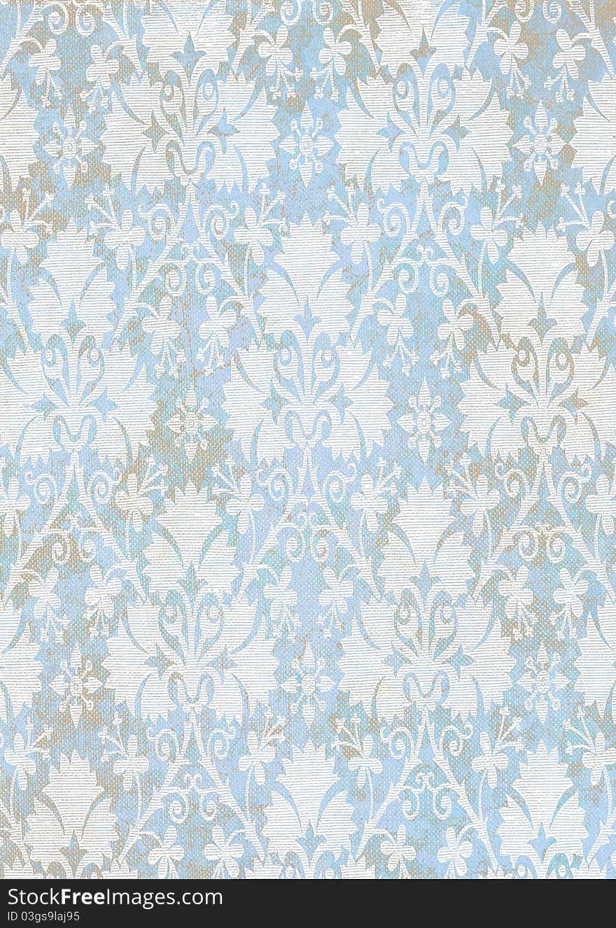 Vintage floral wallpaper on textured background. Vintage floral wallpaper on textured background