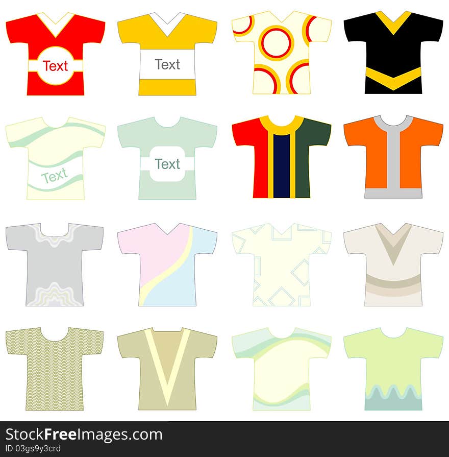 Design of t-shirts with details