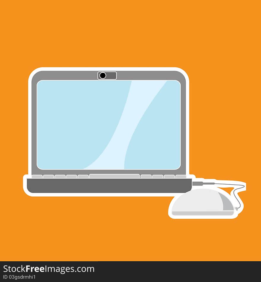 Abstract laptop illustration design