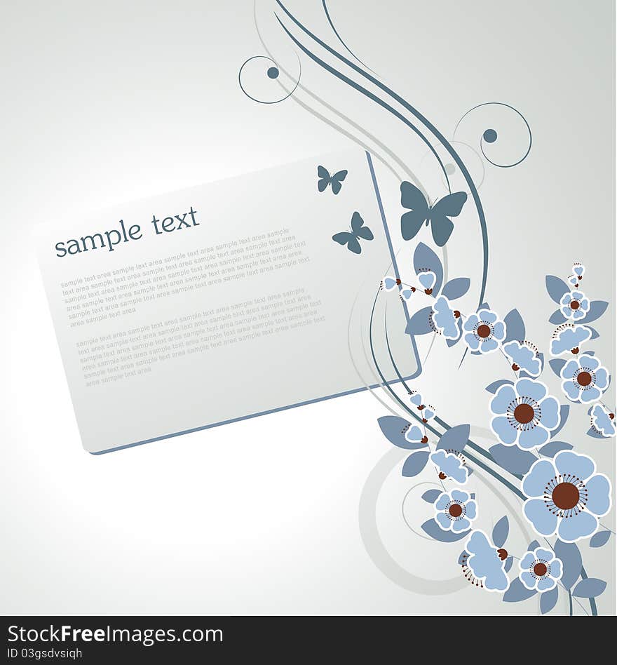 Decorative floral frame illustration