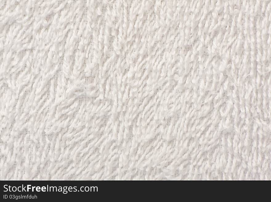 White soft towel texture background close up